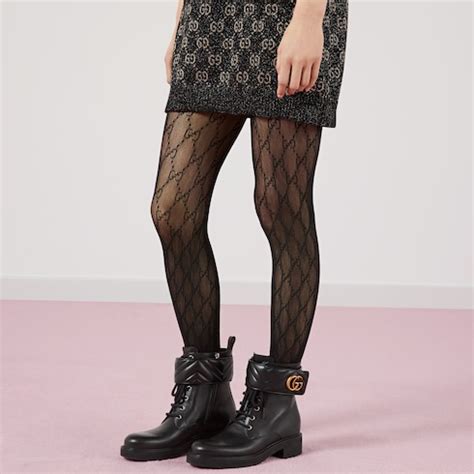 gucci black interlocking g tights|gucci women socks.